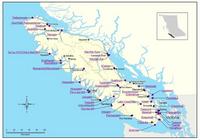 Map of Vancouver Island of First Nations
